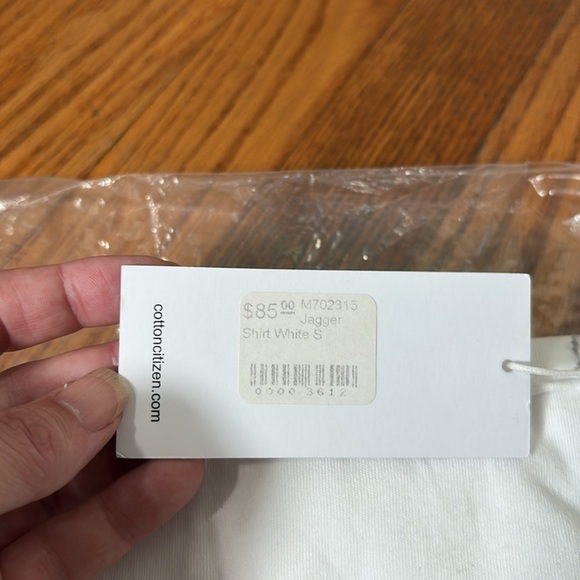 COTTON CITIZEN Jagger Long Sleeve Shirt White Small NWT - Picture 12 of 13